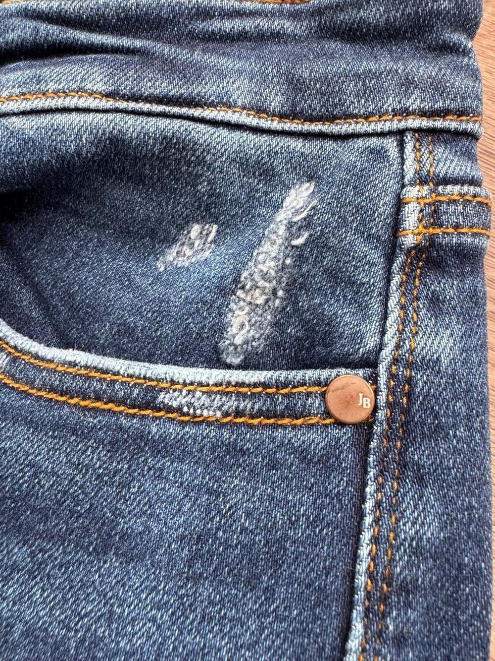 Judy Blue High Rise Dad Jeans Raw Hem Medium Wash Denim Size 13/31 - Picture 15 of 15